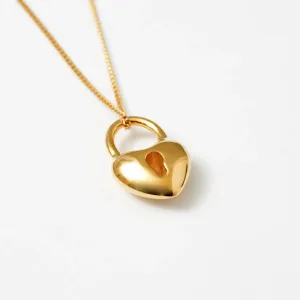 18" Heart Locket Necklace (Gold)