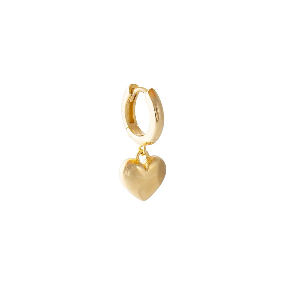 PUFFED HEART HOOPS